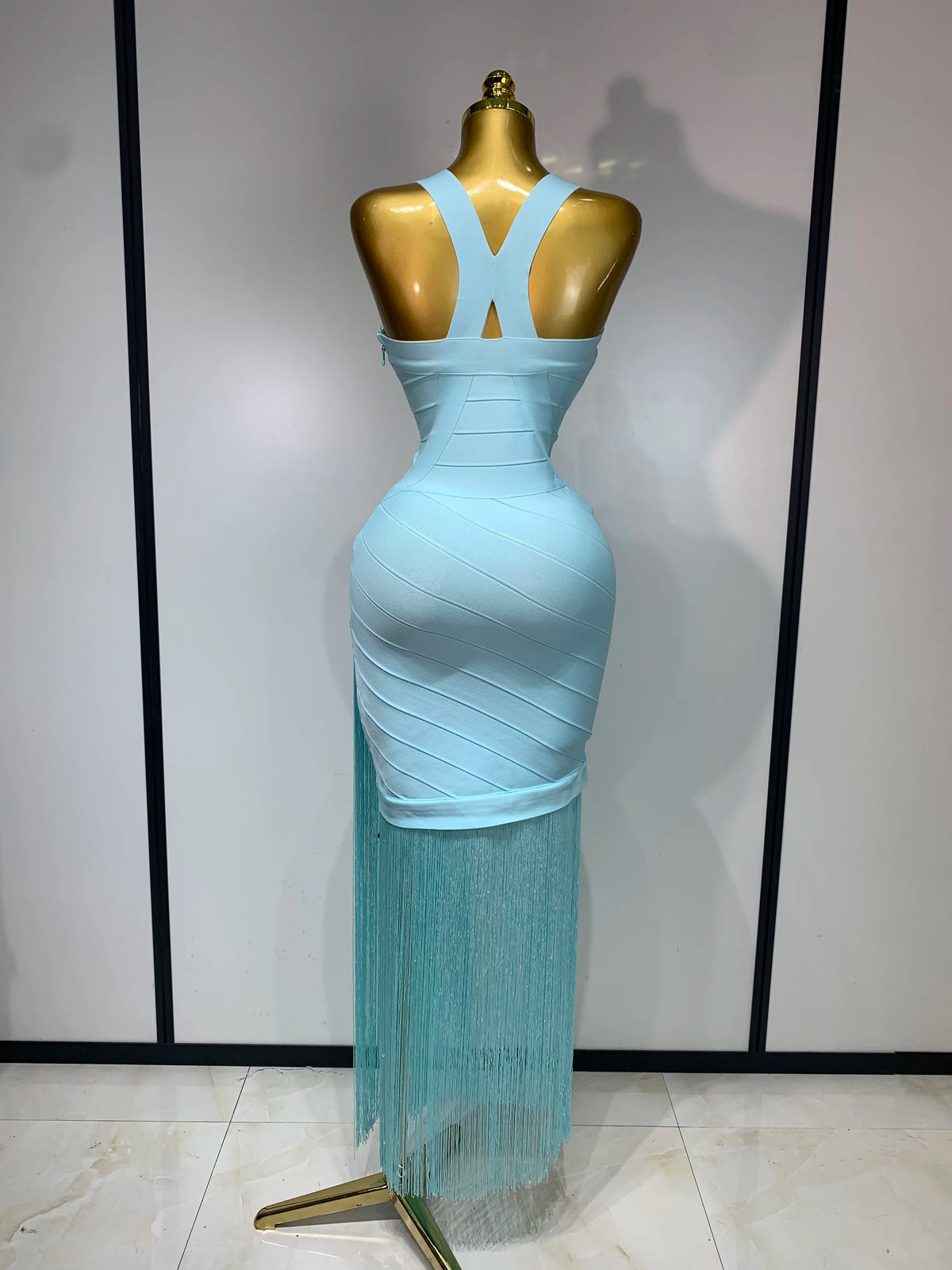 Robe longue à bandage Lauren Tassel