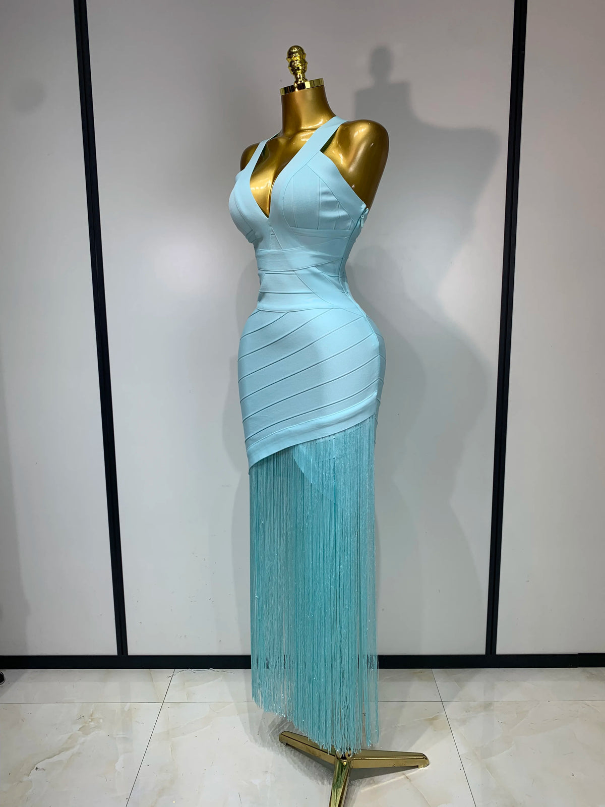 Robe longue à bandage Lauren Tassel