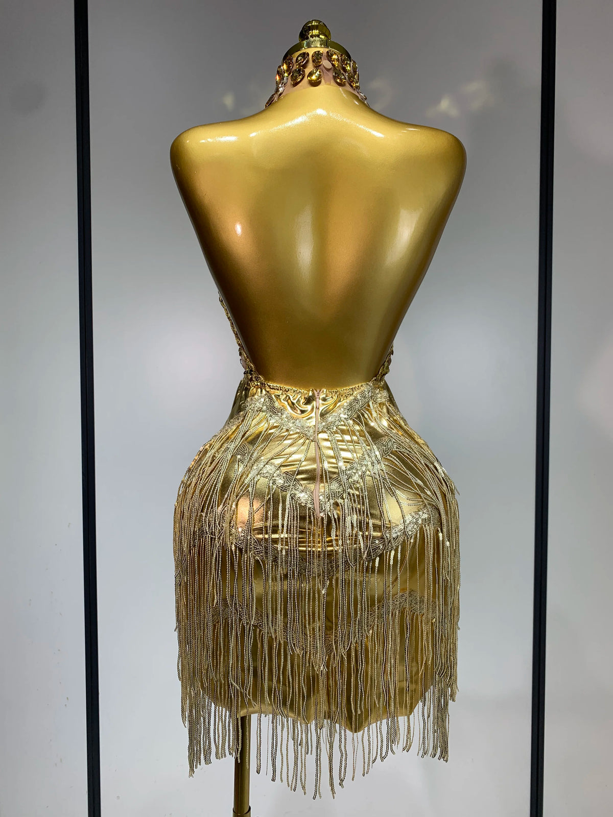 Dee Rhinestone Tassel Dress