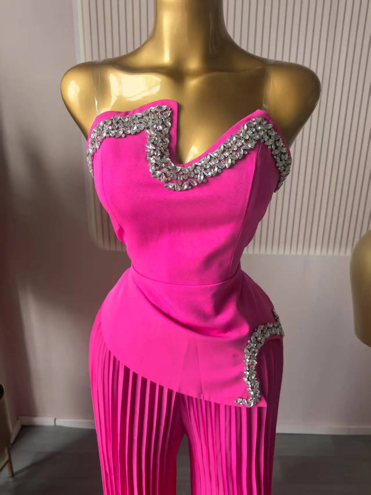 Katrine Pleated Wide Leg Pants Set