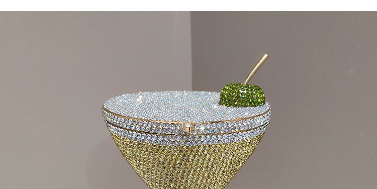 Pochette Strass Gobelet Cerise