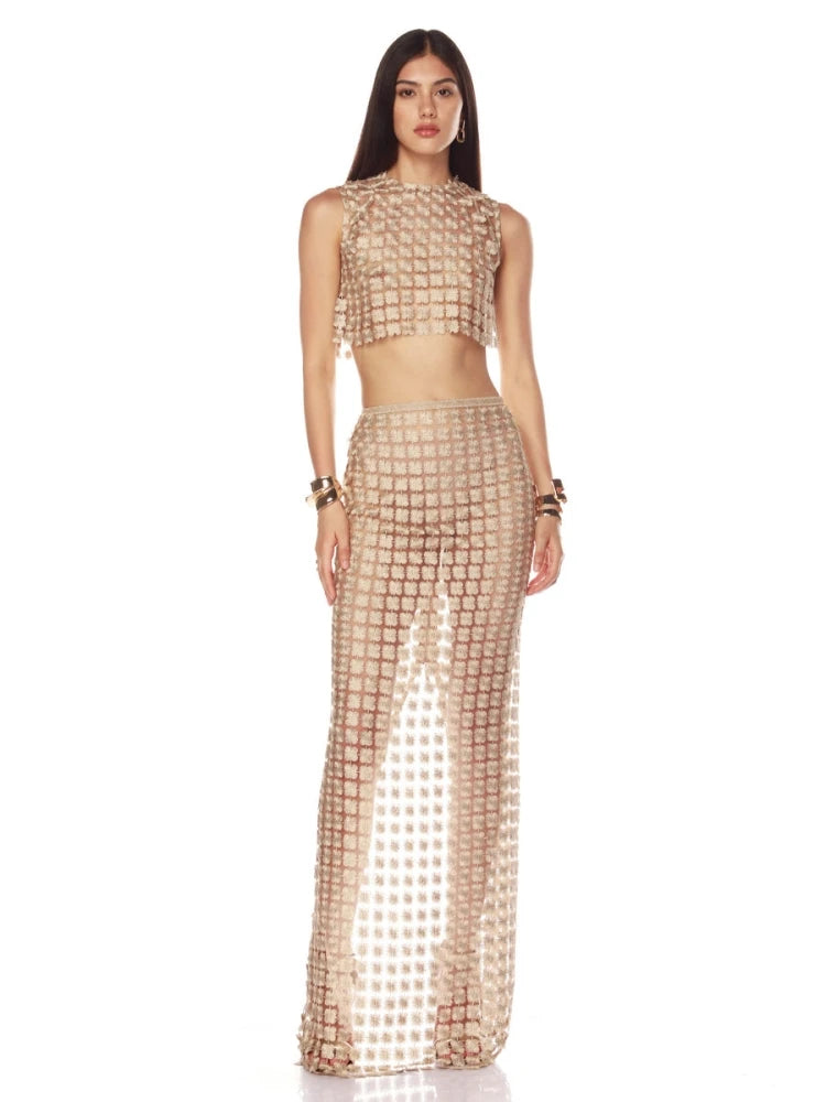 Ensemble jupe en satin
