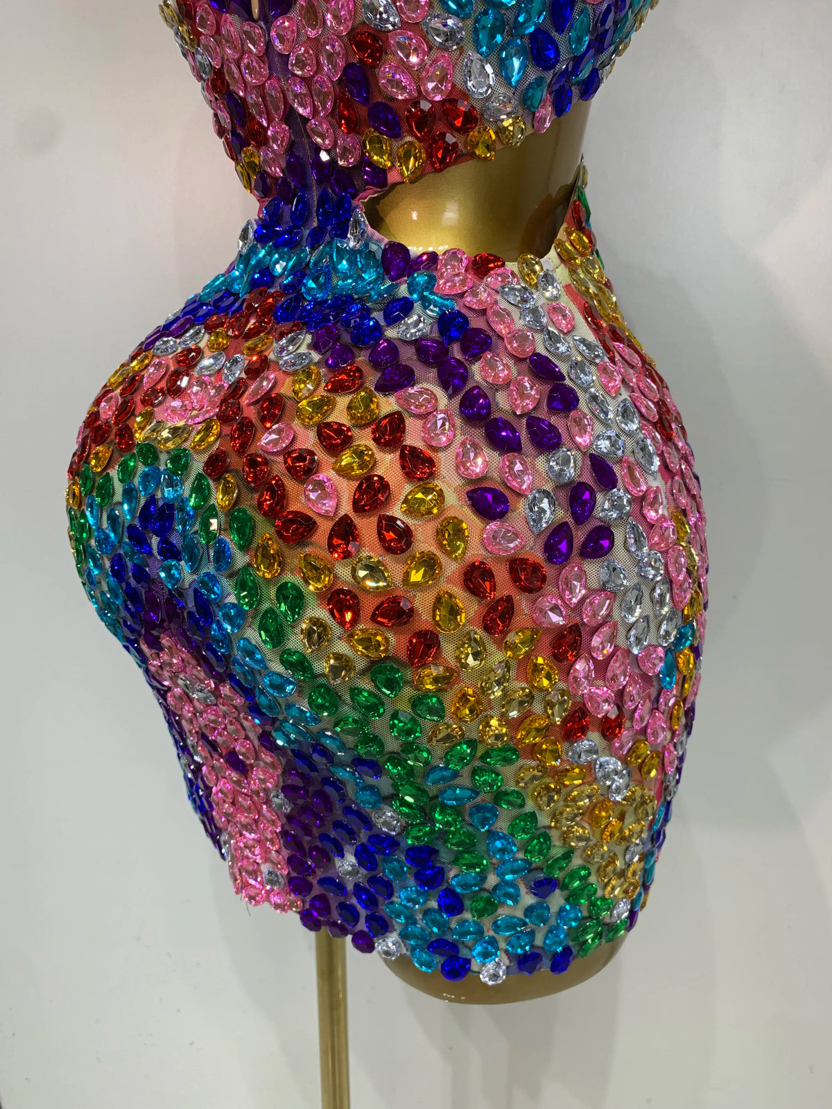 Amleia Rhinestone Mini Dress