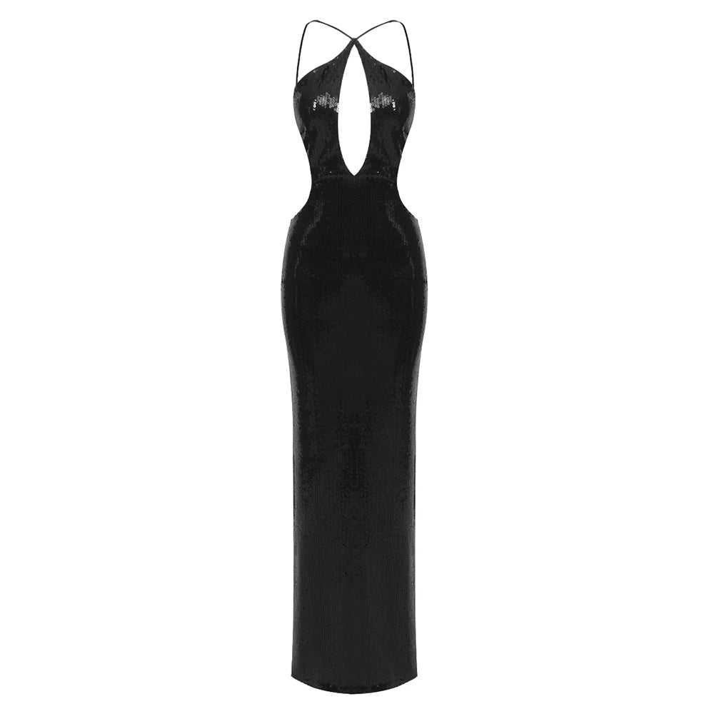 Robe sans dos à sequins Aisha