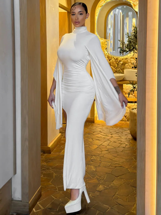 Turrtleneck Cinched Dress