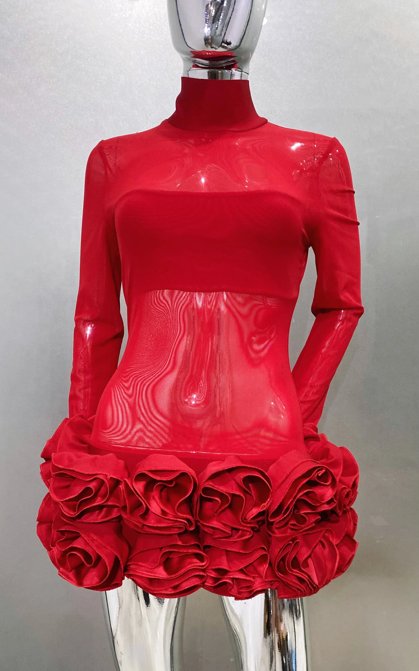 Scarlet Mesh Bandage Dress Fashion Closet Clothing