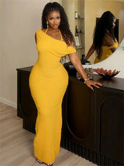 Josephine Ruched Elegant Maxi Dress