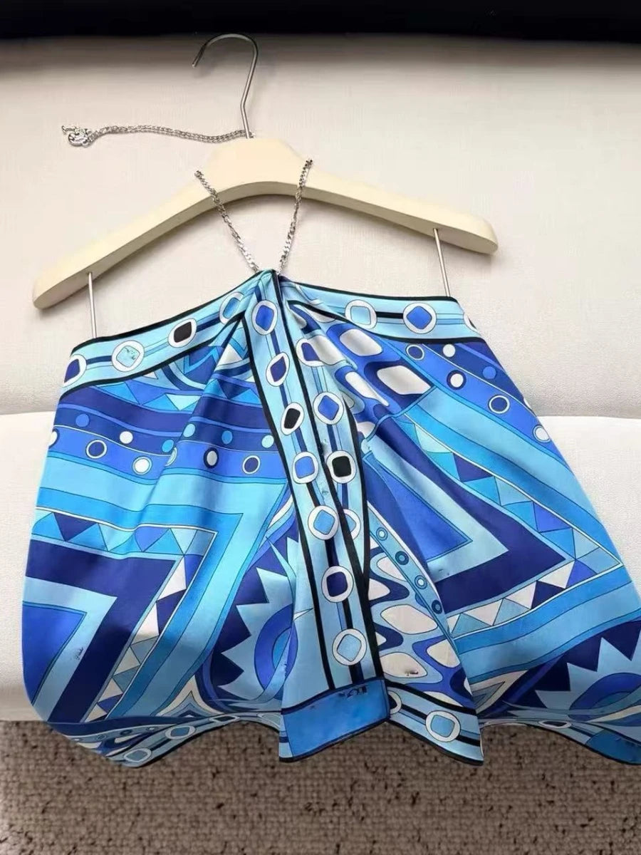 Débardeur asymétrique en satin