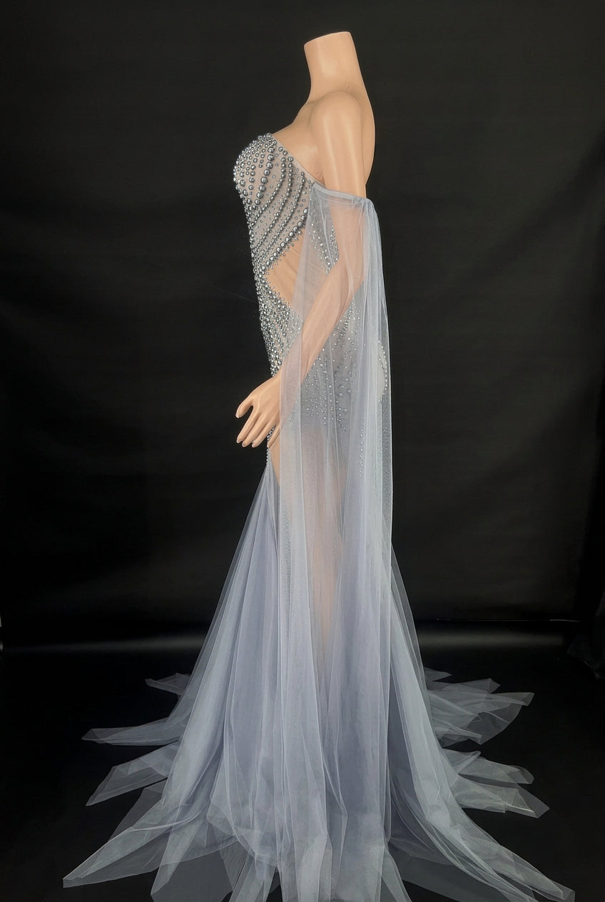 Robe longue transparente Helena