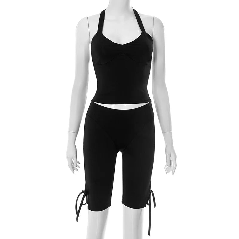 Bow Tie Capri Pants Set