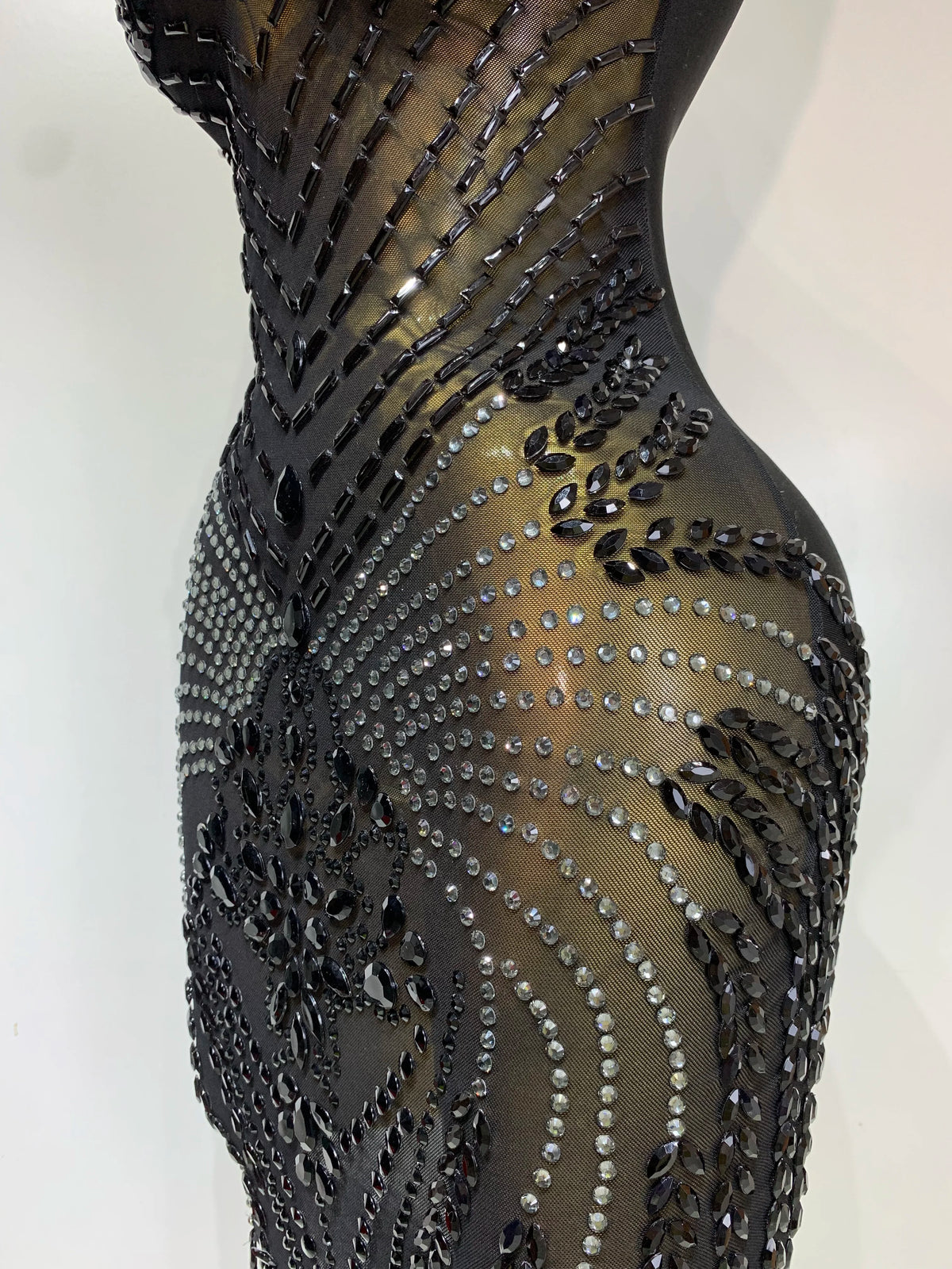 Frankie Rhinestones Mesh Dress