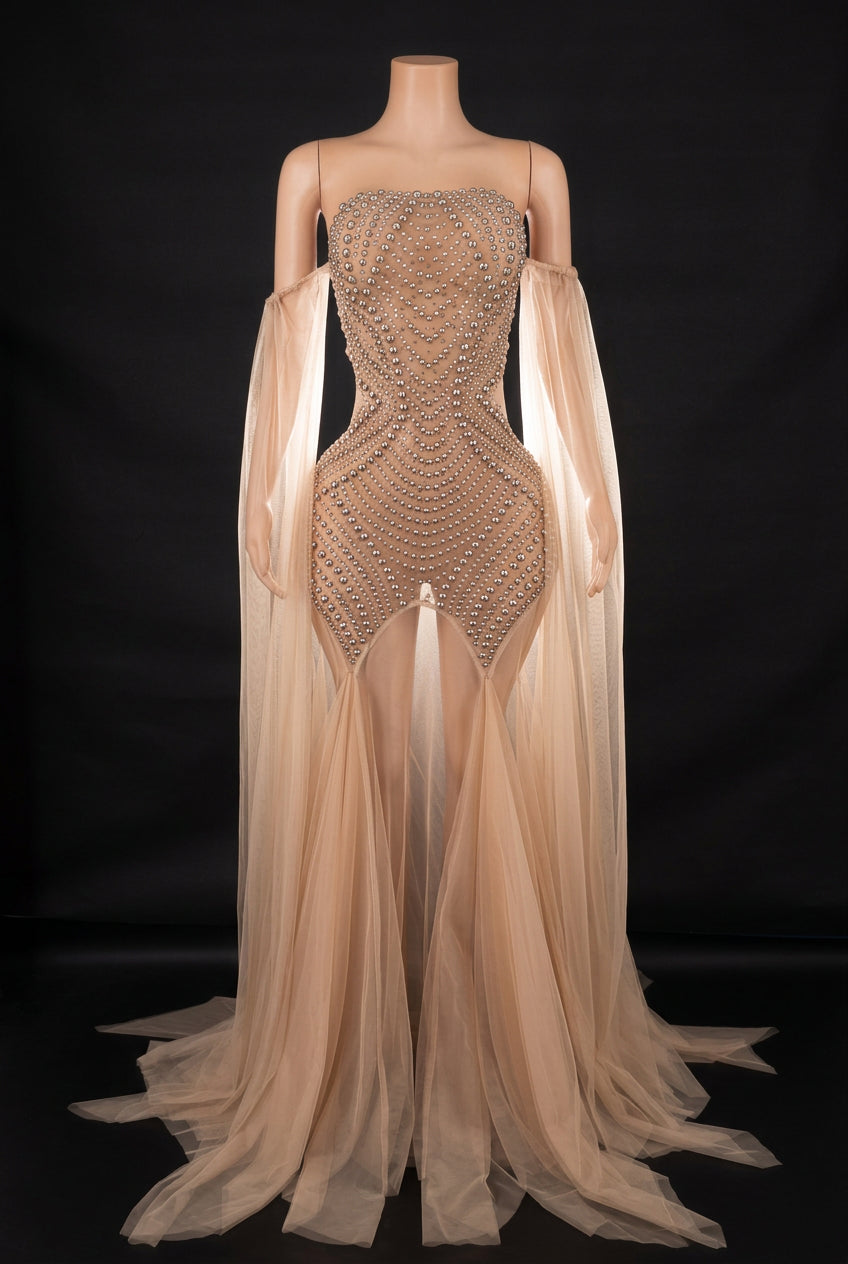 Robe longue transparente Helena