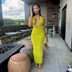 Metallic Chain Maxi Dress