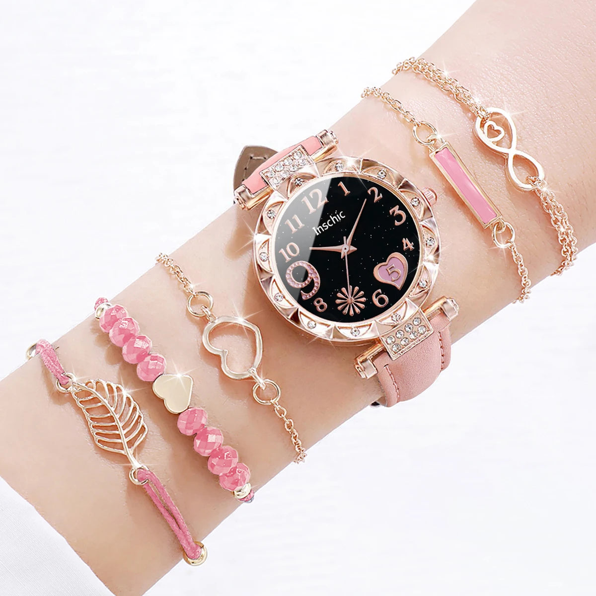 6PCS/Set Watch Bracelet Set(Without Box)