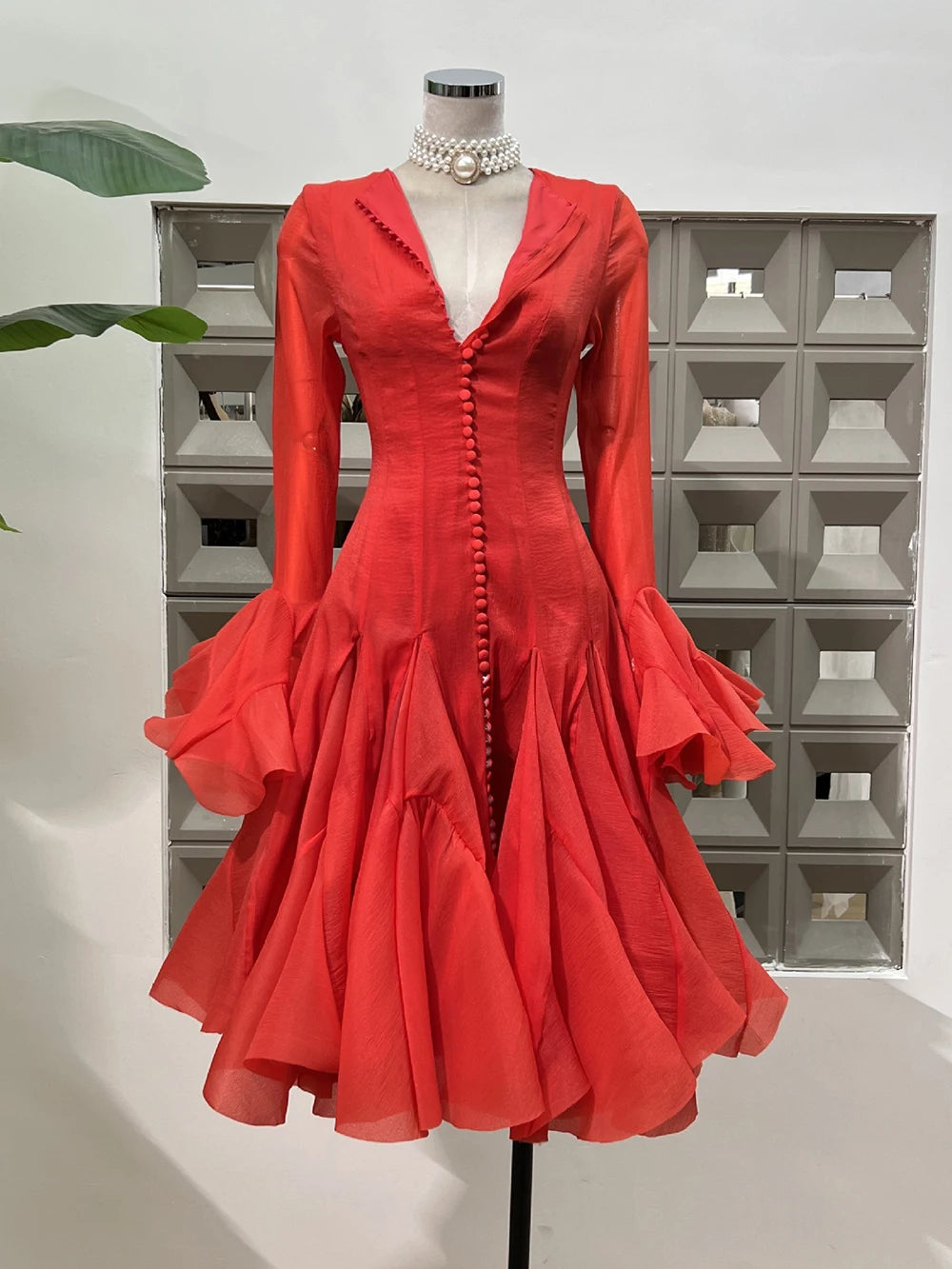 Robe midi évasée Lory Peated