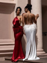 Angelina Satin Backless Dress