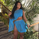 Lona Ruched Skirt Set