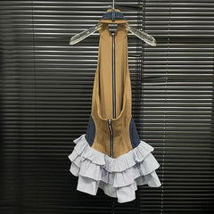 Ava Retro Rivet Mini Dress