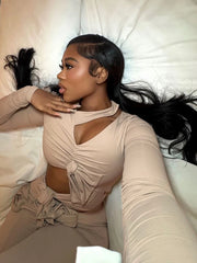 Multi Knot Flare Tassel Pants Set