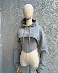 Chic Bandage Corset Hoodie