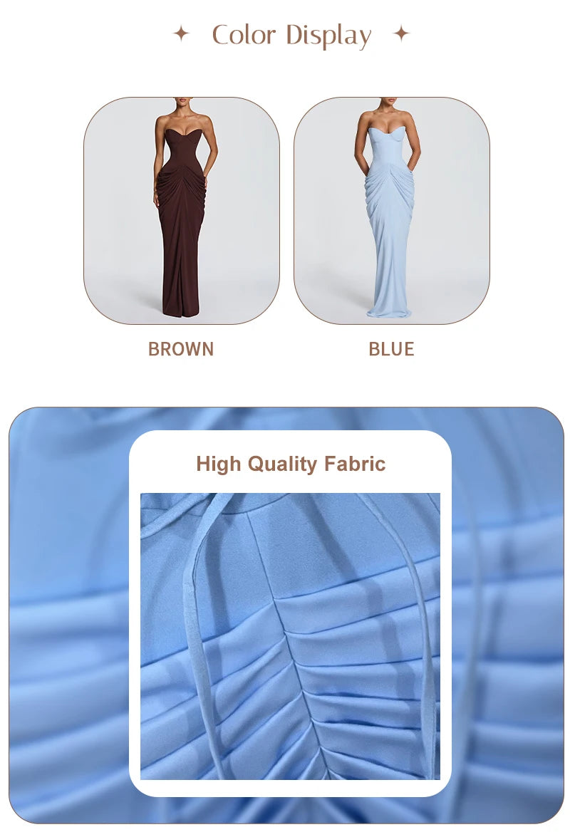Grande Dame Ruched Maxi Dress