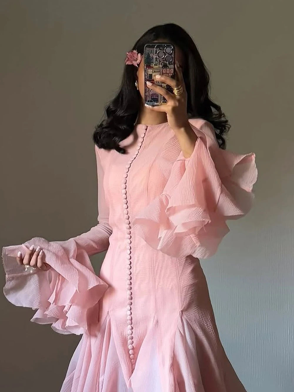 Robe midi évasée Lory Peated