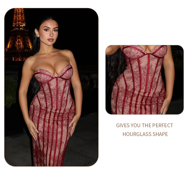 Robe longue corset-bustier Kerry