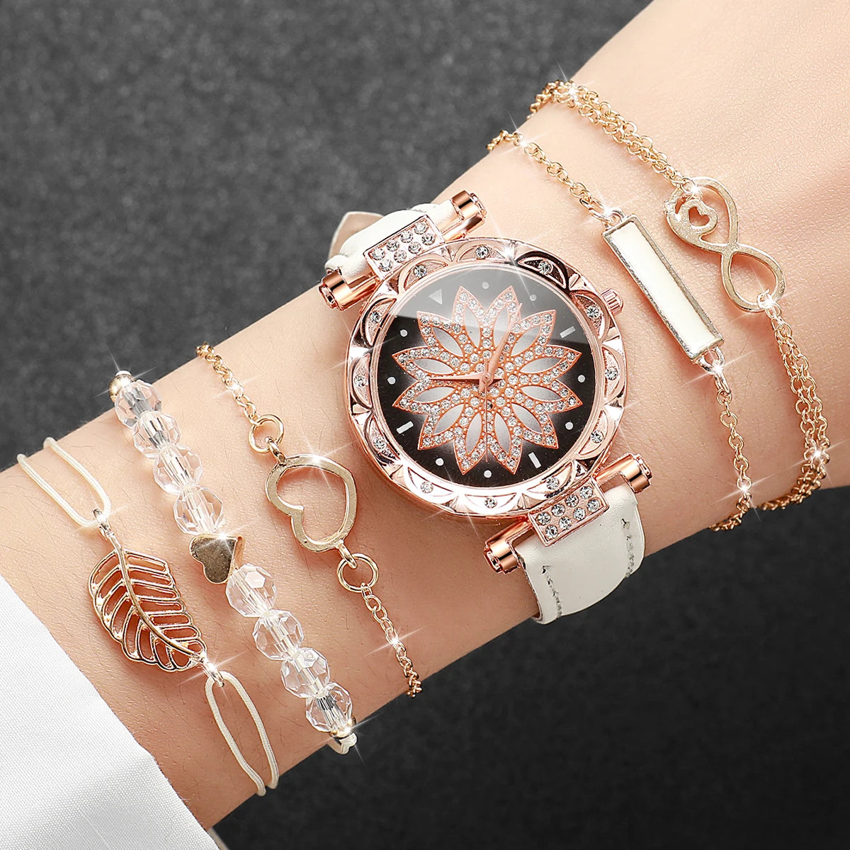 6PCS/Set Watch Bracelet Set(Without Box)