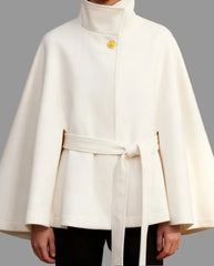 Luxurious Wool Stand Collar Coat