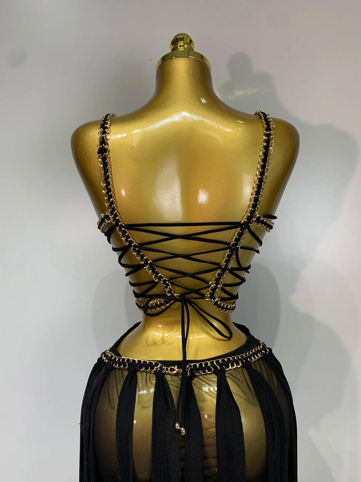 Robe longue Selena en maille dos nu