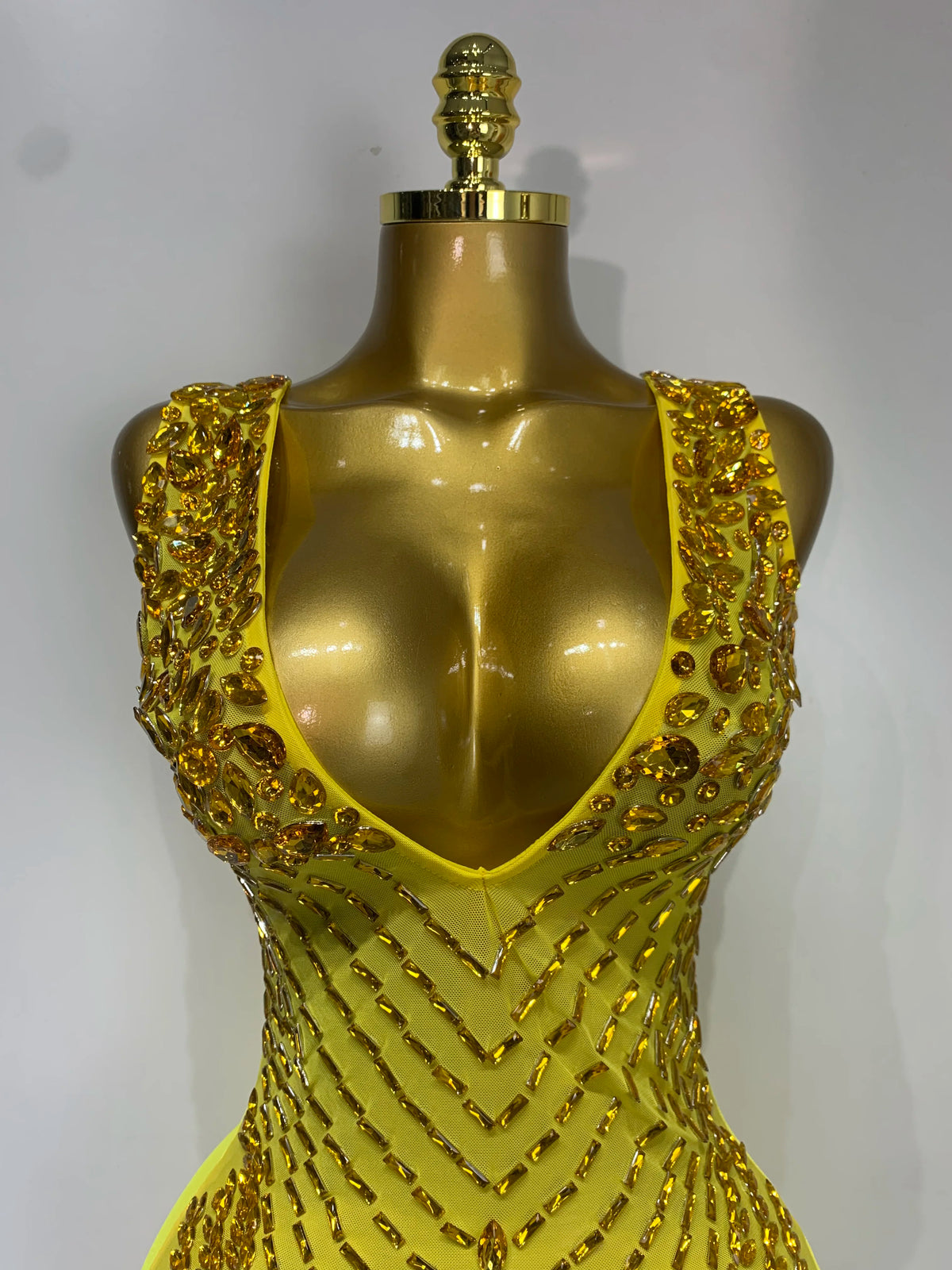 Frankie Rhinestones Mesh Dress