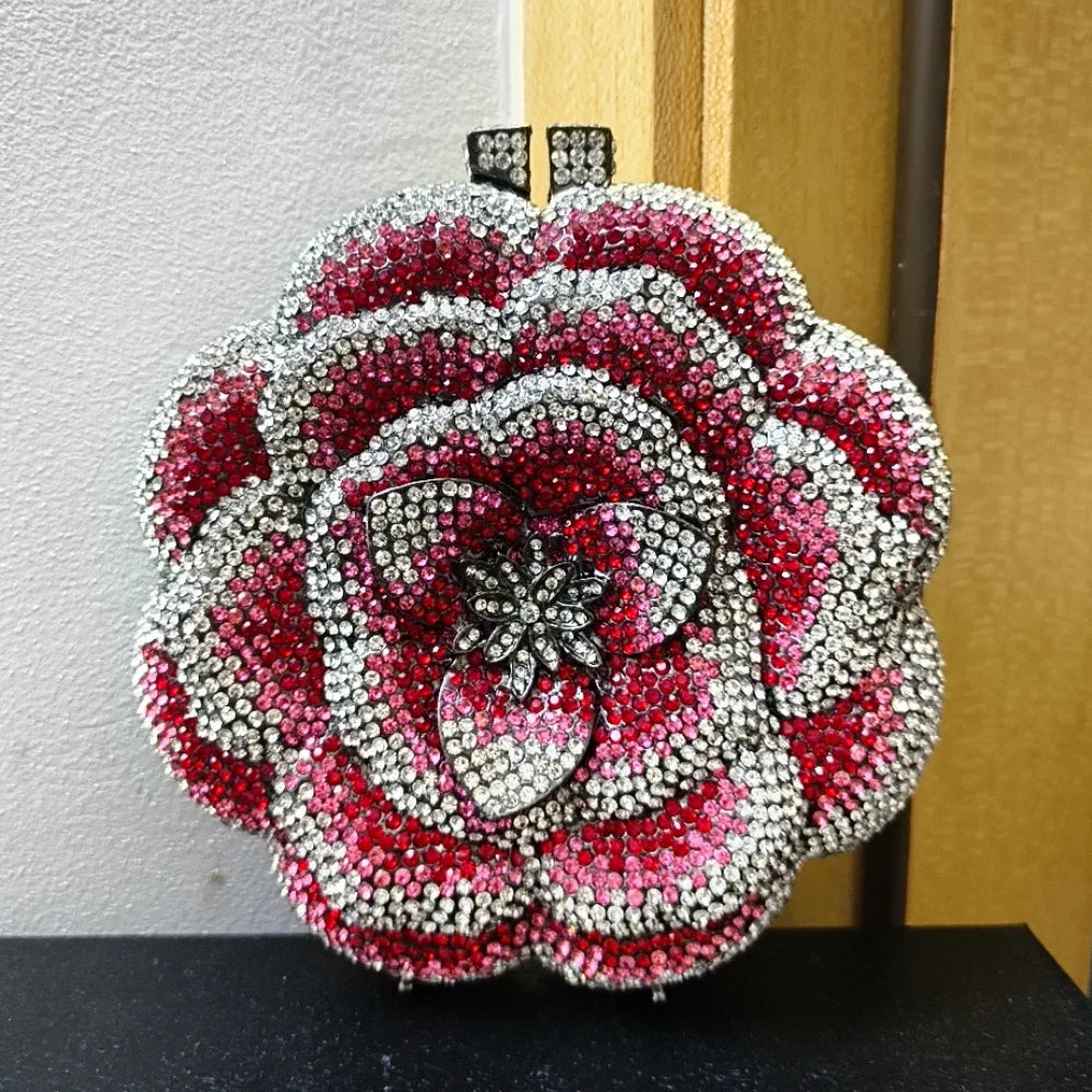 Pochette Fleurie en Cristal