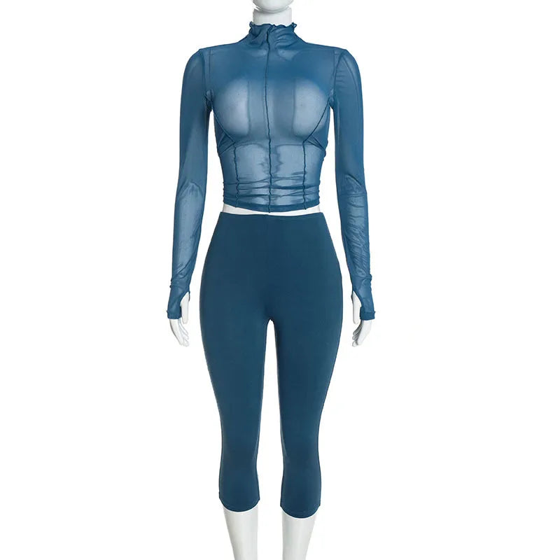 Barely There Mesh Capri Set