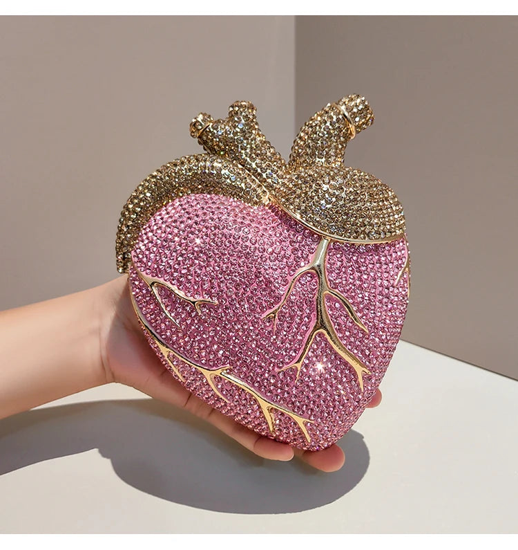 Pochette Cœur Strass