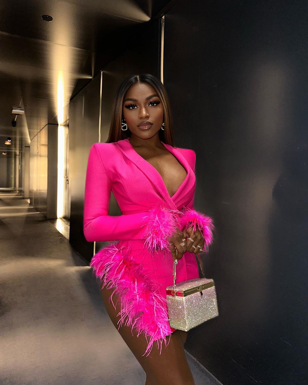 Skylar Feather Bandage Mini Dress Fashion Closet Clothing