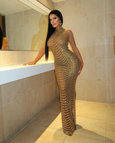 So Golden Maxi Dress Fashion Closet Clothing