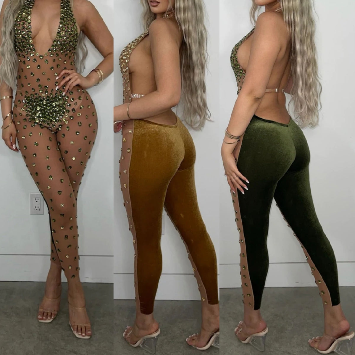 Stones Velvet Jumpsuit Fashion Closet Clothing