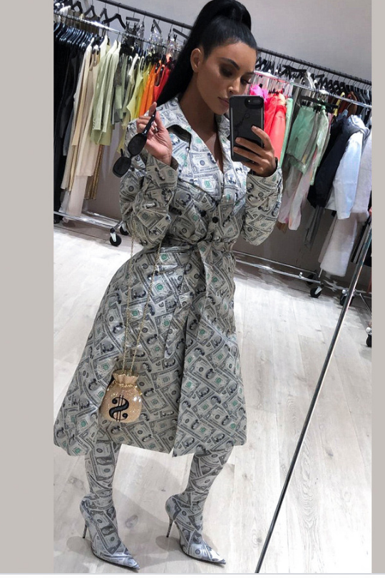 Trench Dollar Bill Coat Fashion Closet Clothing