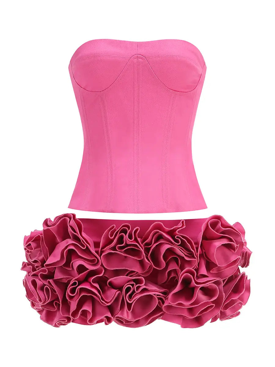 Twilight Ruffle Mini Skirt Set Fashion Closet Clothing