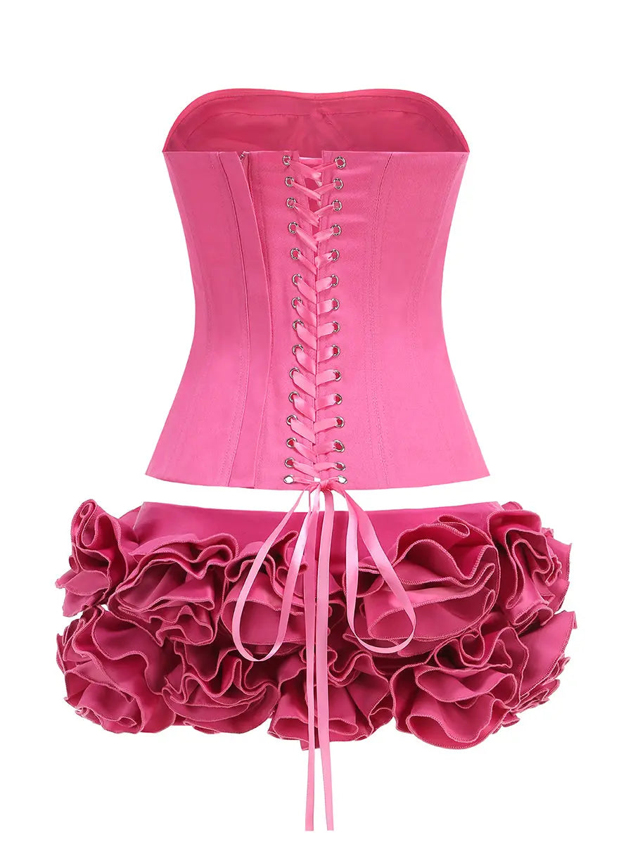 Twilight Ruffle Mini Skirt Set Fashion Closet Clothing