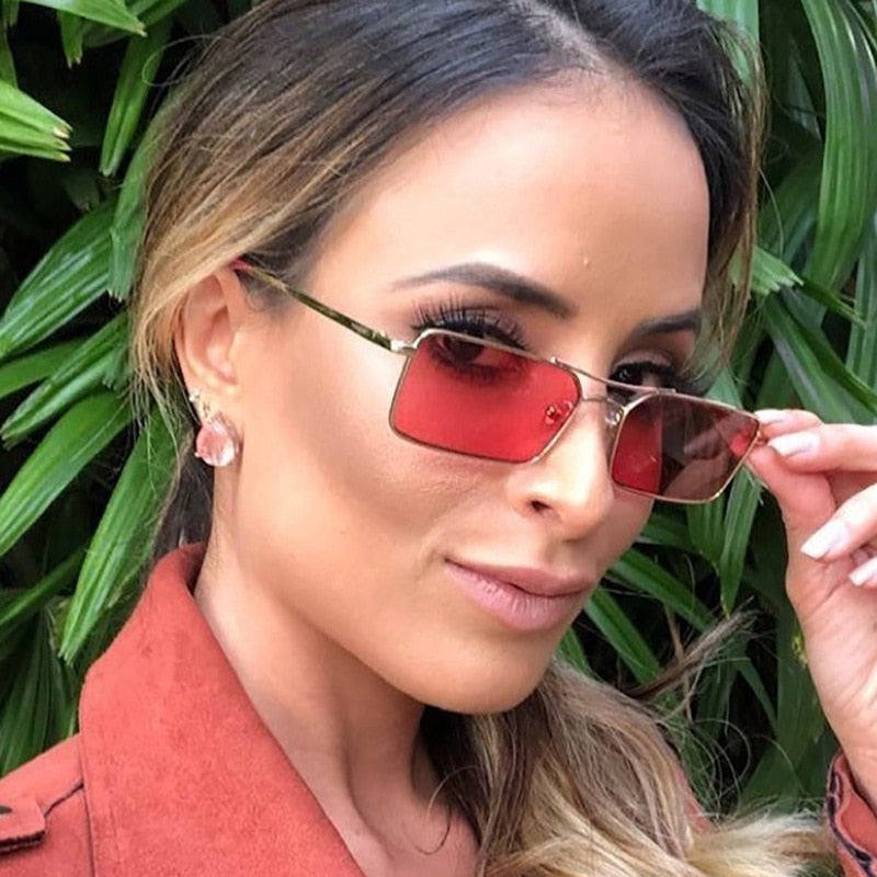 Vintage Narrow Rectangle Sunglasses Fashion Closet Clothing