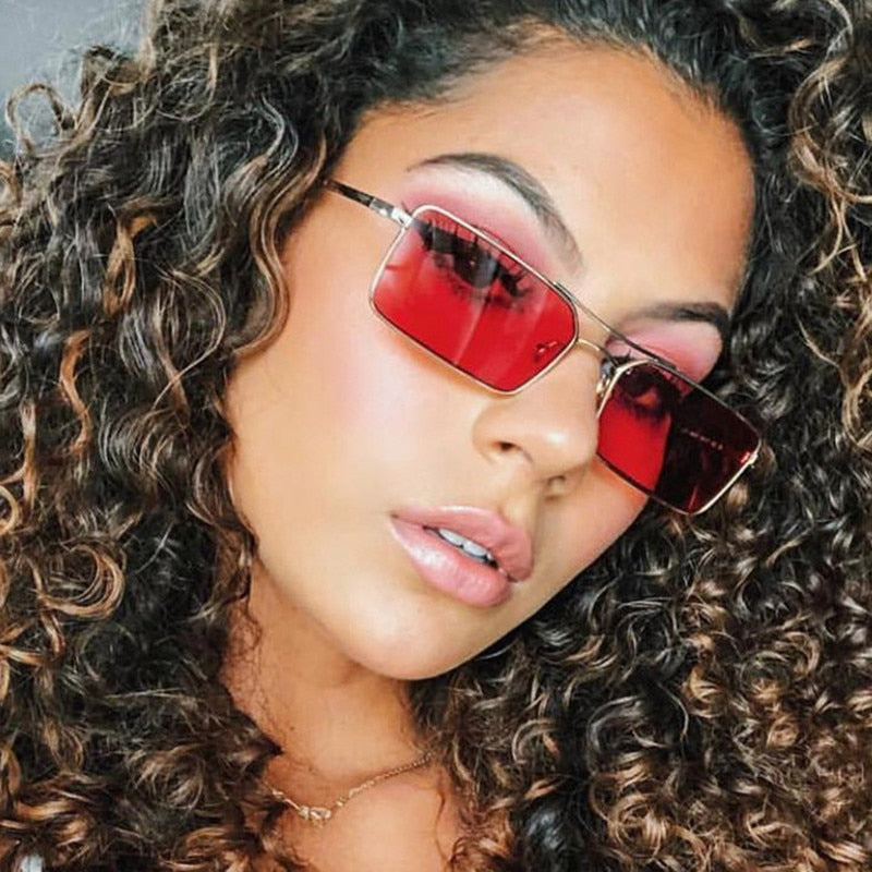 Vintage Narrow Rectangle Sunglasses Fashion Closet Clothing