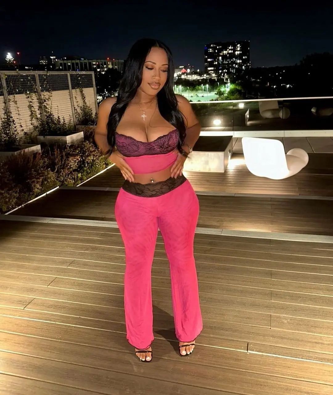 Virginia Mesh Pant Set Fashion Closet Clothing