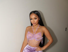 Zara Pearl Bralette Top Fashion Closet Clothing