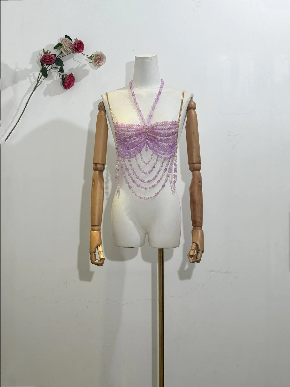 Zara Pearl Bralette Top Fashion Closet Clothing