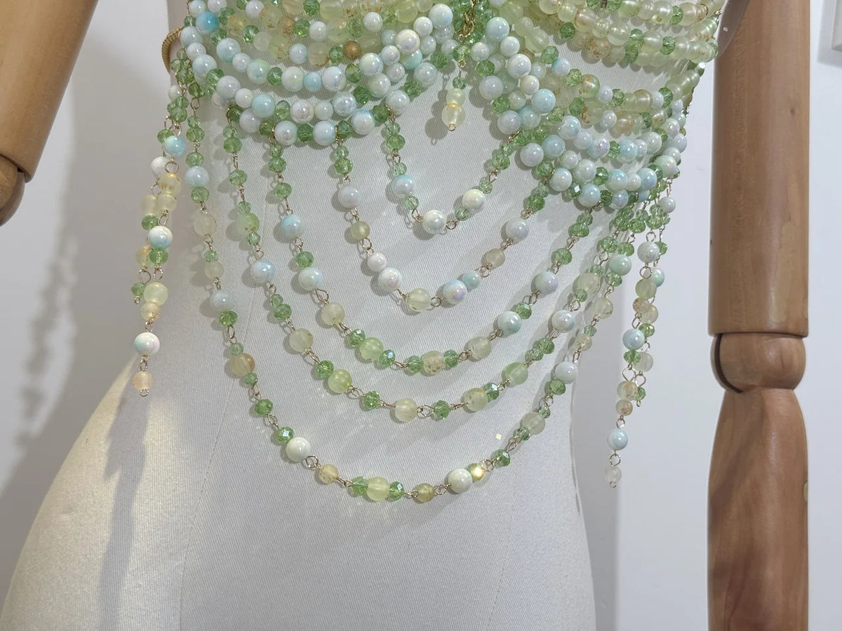 Zara Pearl Bralette Top Fashion Closet Clothing