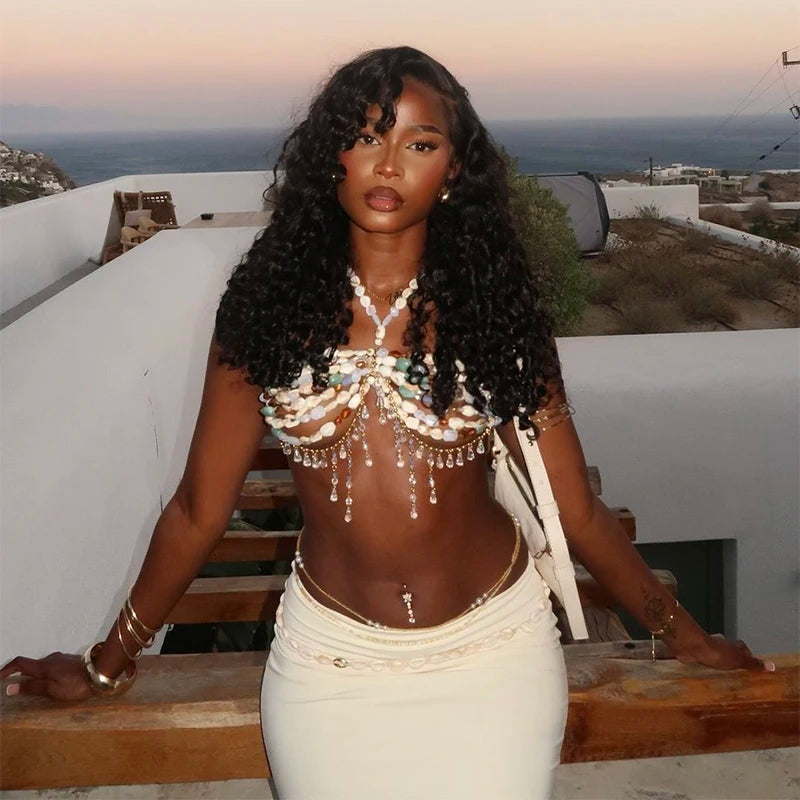 Zara Pearl Bralette Top Fashion Closet Clothing