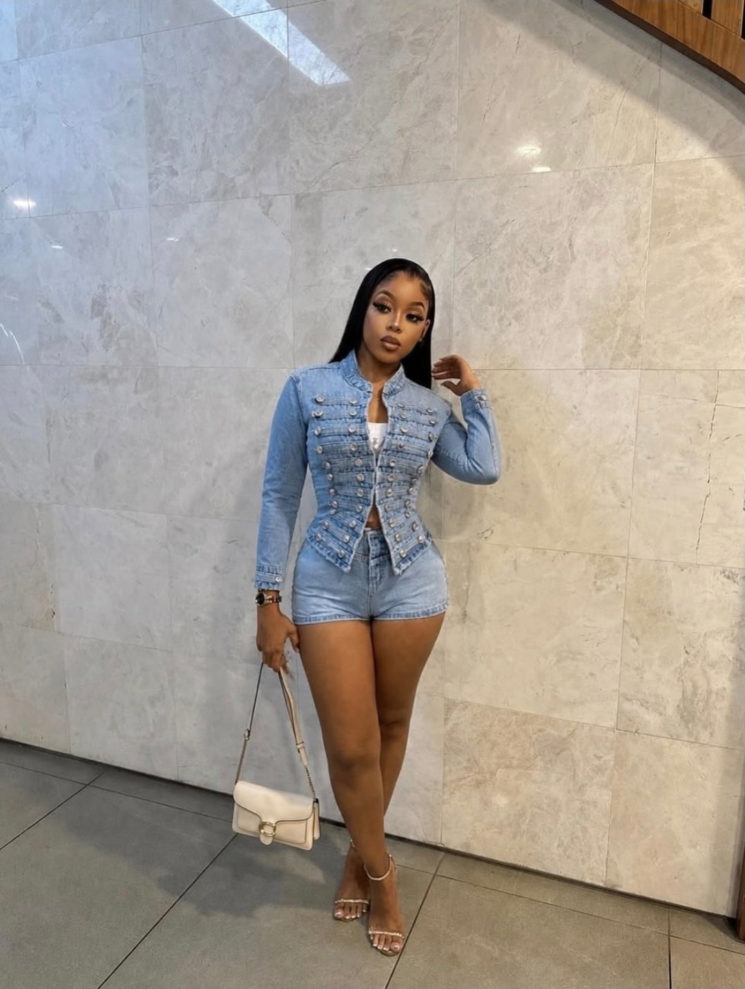 Juli Denim Short Set