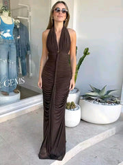 Maria Ruched Maxi Dress