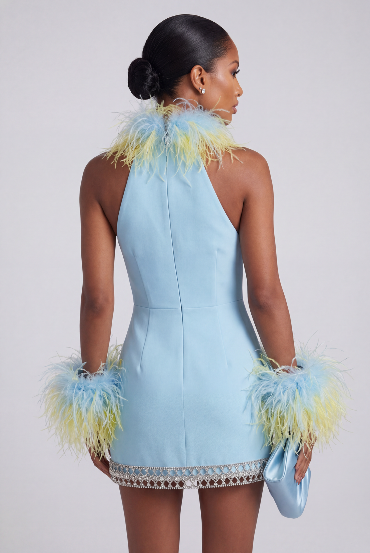 The Drama Feather Mini Dress